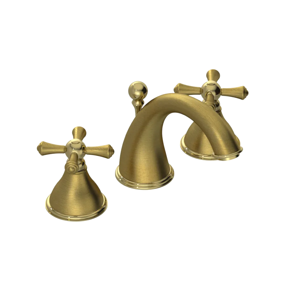 Rubinet Widespread Lav. Set. (less drain) Antique Brass Matt
