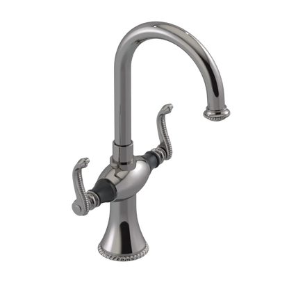 Rubinet Single Hole Dual Handle Lav. Set. (less drain) Polished Nickel