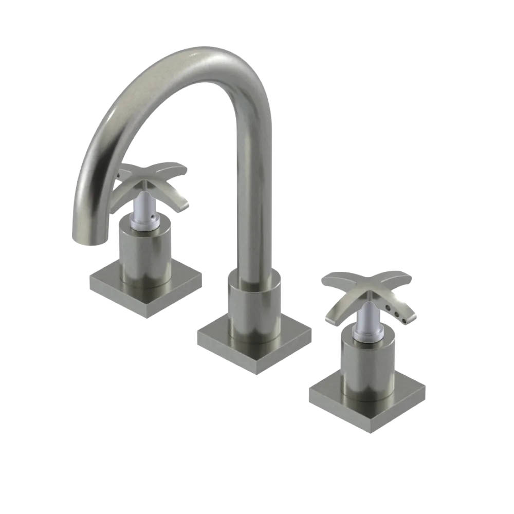Rubinet Widespread Lav. Set. (less drain) Satin Nickel