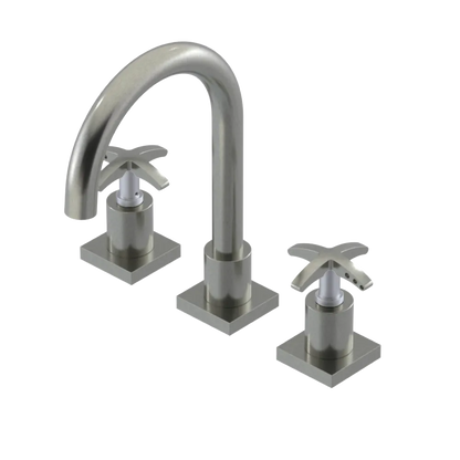Rubinet Widespread Lav. Set. (less drain) Satin Nickel