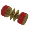 Rubinet Shower Door Knob (set) Antique Brass Matt