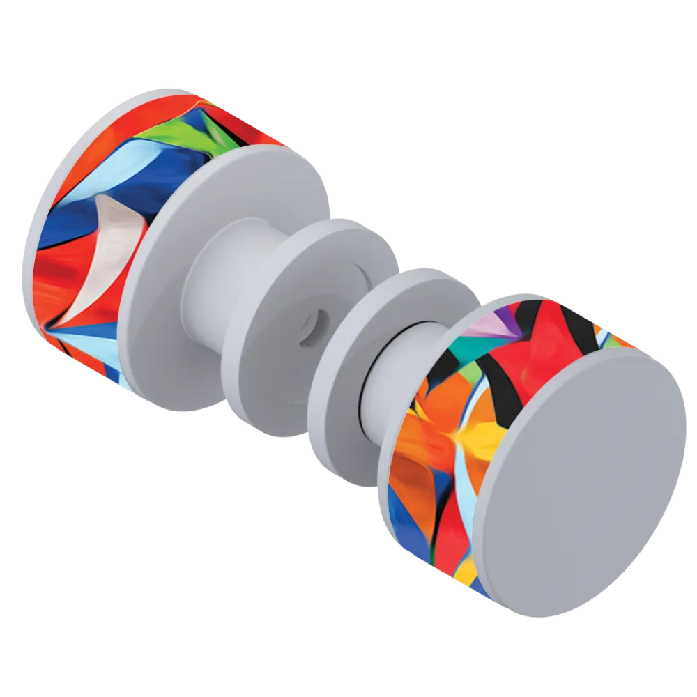Rubinet Shower Door Knob (set) Matt White