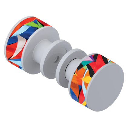 Rubinet Shower Door Knob (set) Matt White