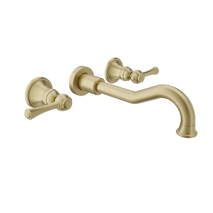 Baril Wall-mounted lavatory faucet, drain not included
