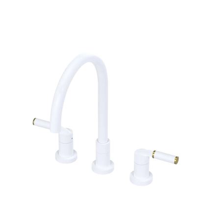 Rubinet Widespread Kitchen Set White