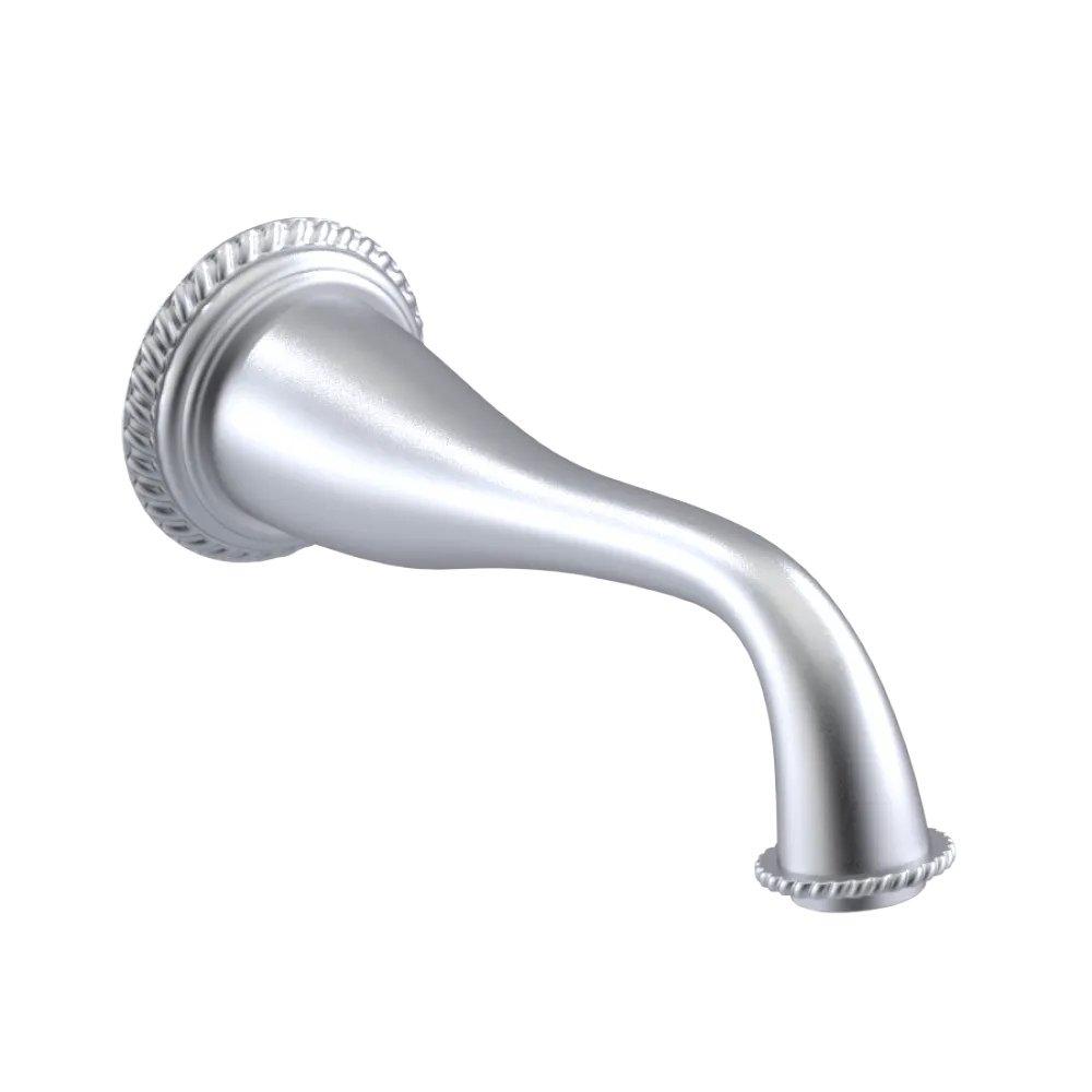 Rubinet Tub Filler Spout Wall Mount Satin Chrome