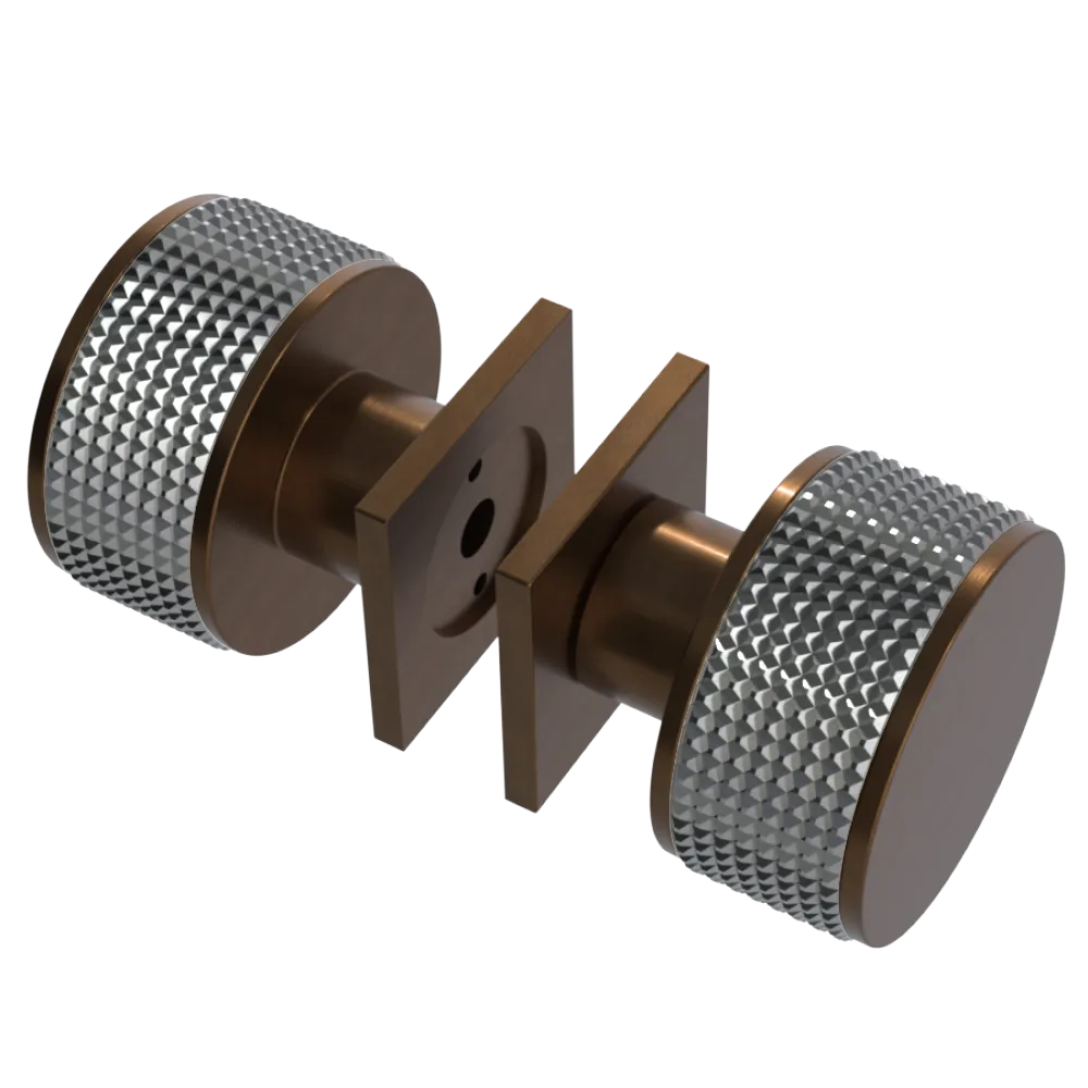 Rubinet Shower Door Knob (set) Tuscan Brass