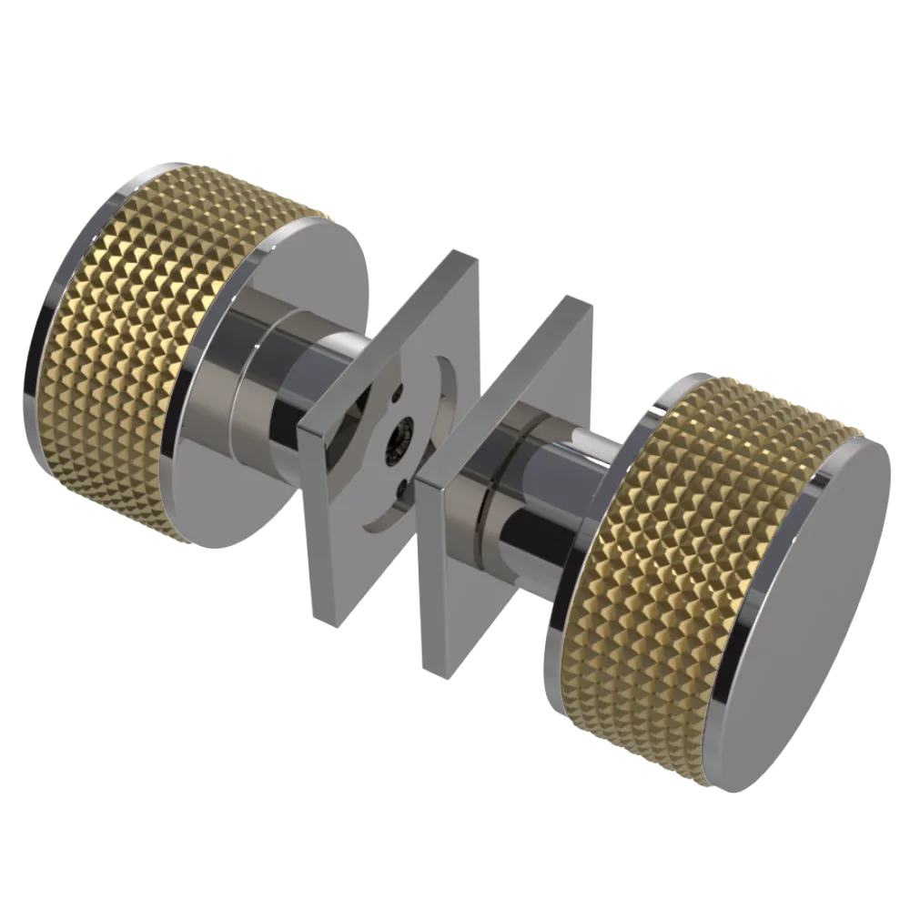 Rubinet Shower Door Knob (set) Polished Nickel