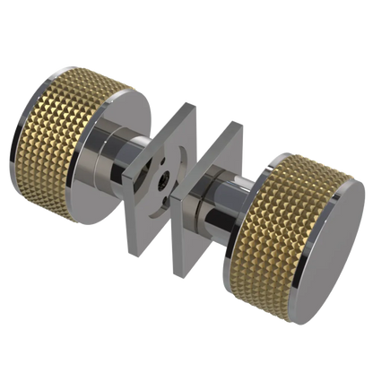 Rubinet Shower Door Knob (set) Polished Nickel