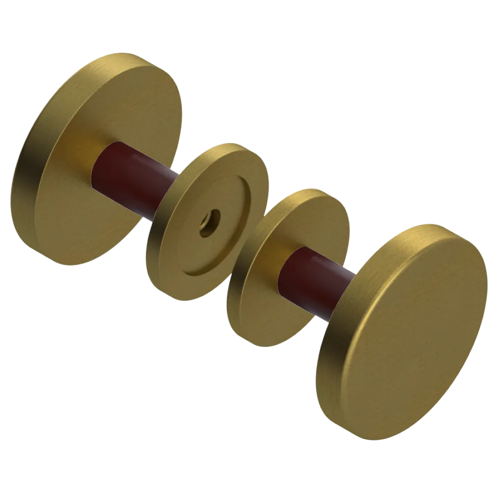 Rubinet Shower Door Knob (set) Antique Brass Matt