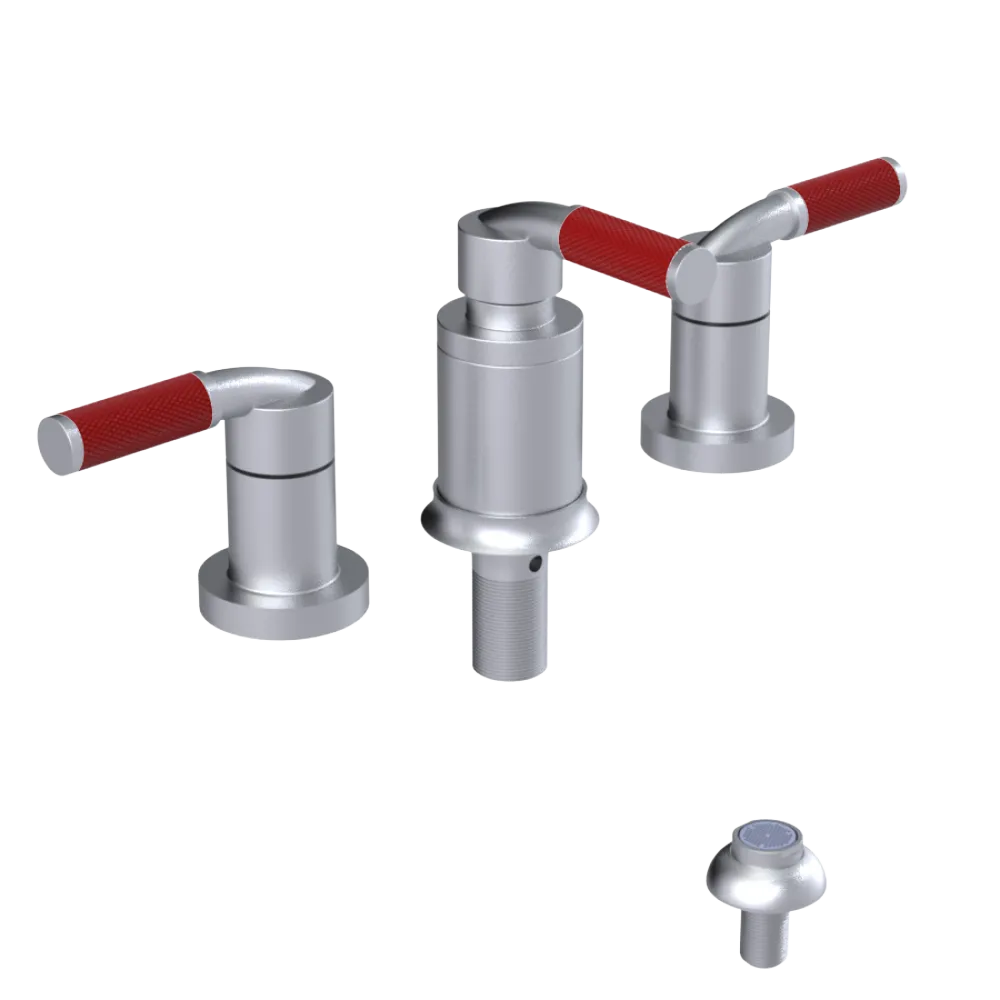 Rubinet Bidet Fitting with Spray, Diverter, and Vacum Breaker (Less Drain) Satin Chrome