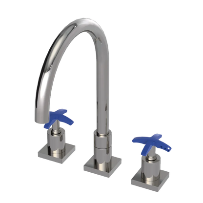 Rubinet Widespread Kitchen Set Polished Nickel