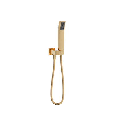Baril 1-spray anti-limestone hand shower on wall-mounted supply elbow