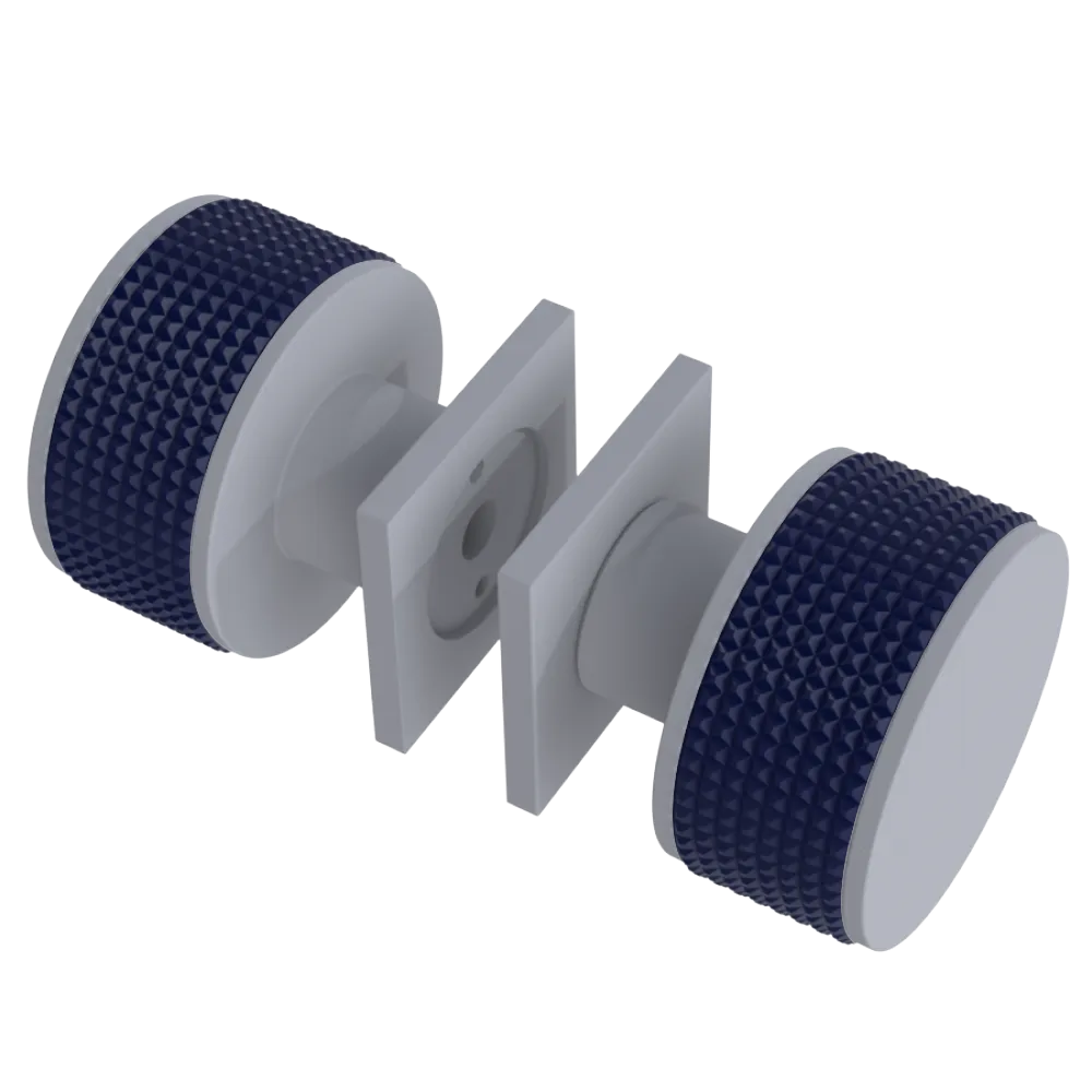 Rubinet Shower Door Knob (set) Matt White