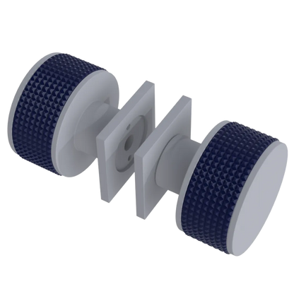 Rubinet Shower Door Knob (set) Matt White
