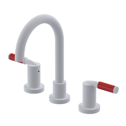 Rubinet Widespread Lav set (less drain) Matt White