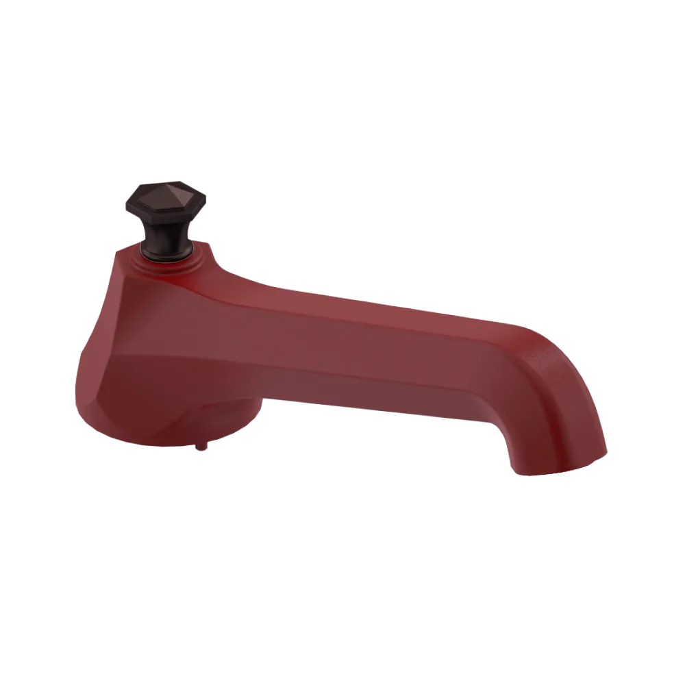 Rubinet Tub Filler Spout Deck Mount Maroon