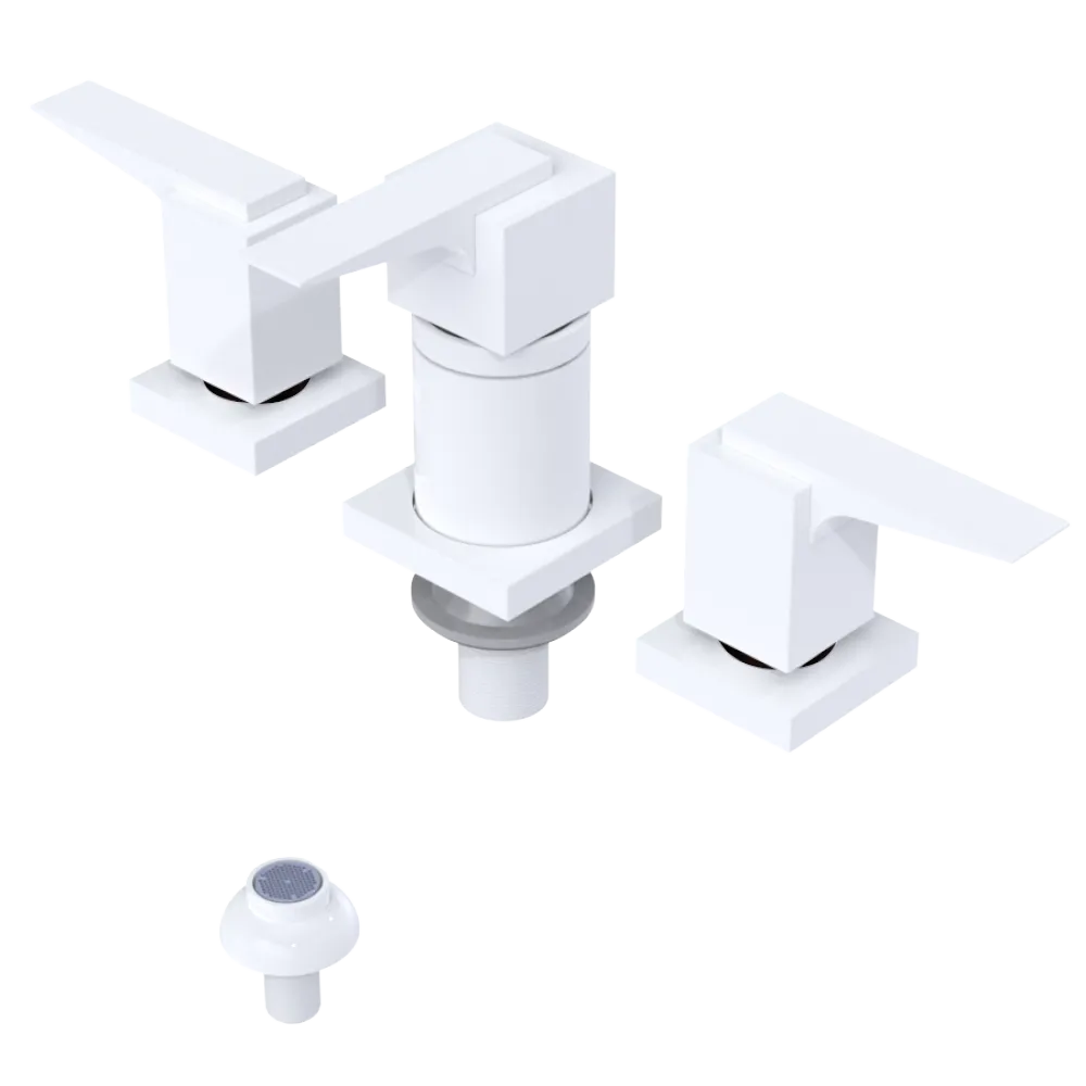 Rubinet Bidet Fitting with Spray, Diverter, and Vacuum Breaker (less drain) White