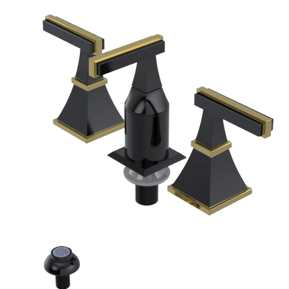 Rubinet Bidet Fitting with Spray, Diverter, and Vacum Breaker (Less Drain) Black