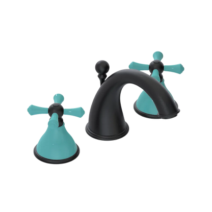 Rubinet Widespread Lav. Set. (less drain) Matt Black