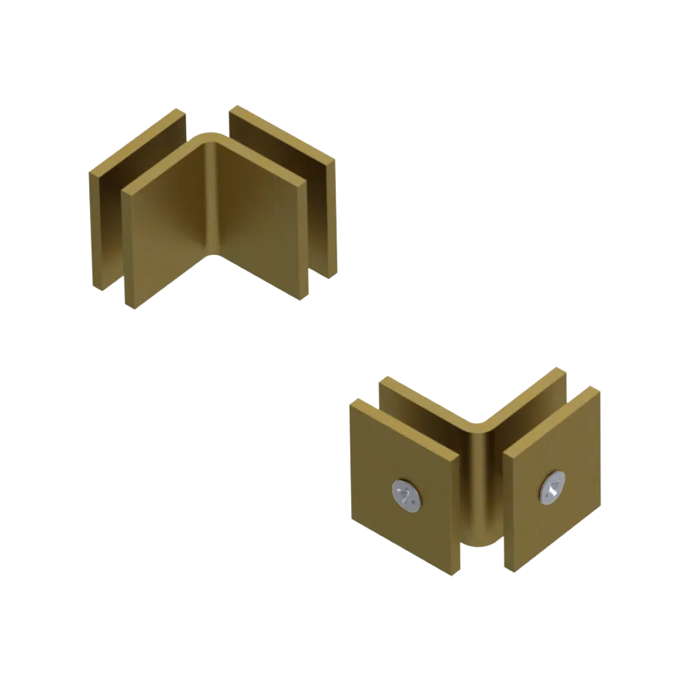 Rubinet 90 Glass to Glass Open Face Antique Brass Matt