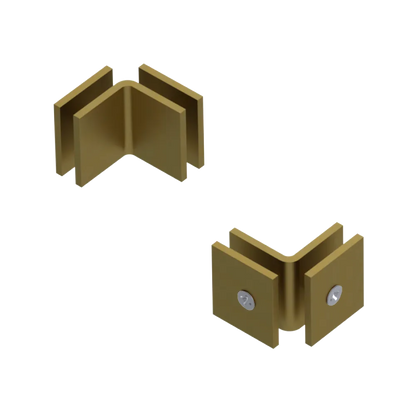 Rubinet 90 Glass to Glass Open Face Antique Brass Matt