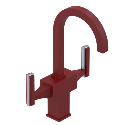 Rubinet Single Hole Dual Handle Lav. Set. (less drain) Maroon