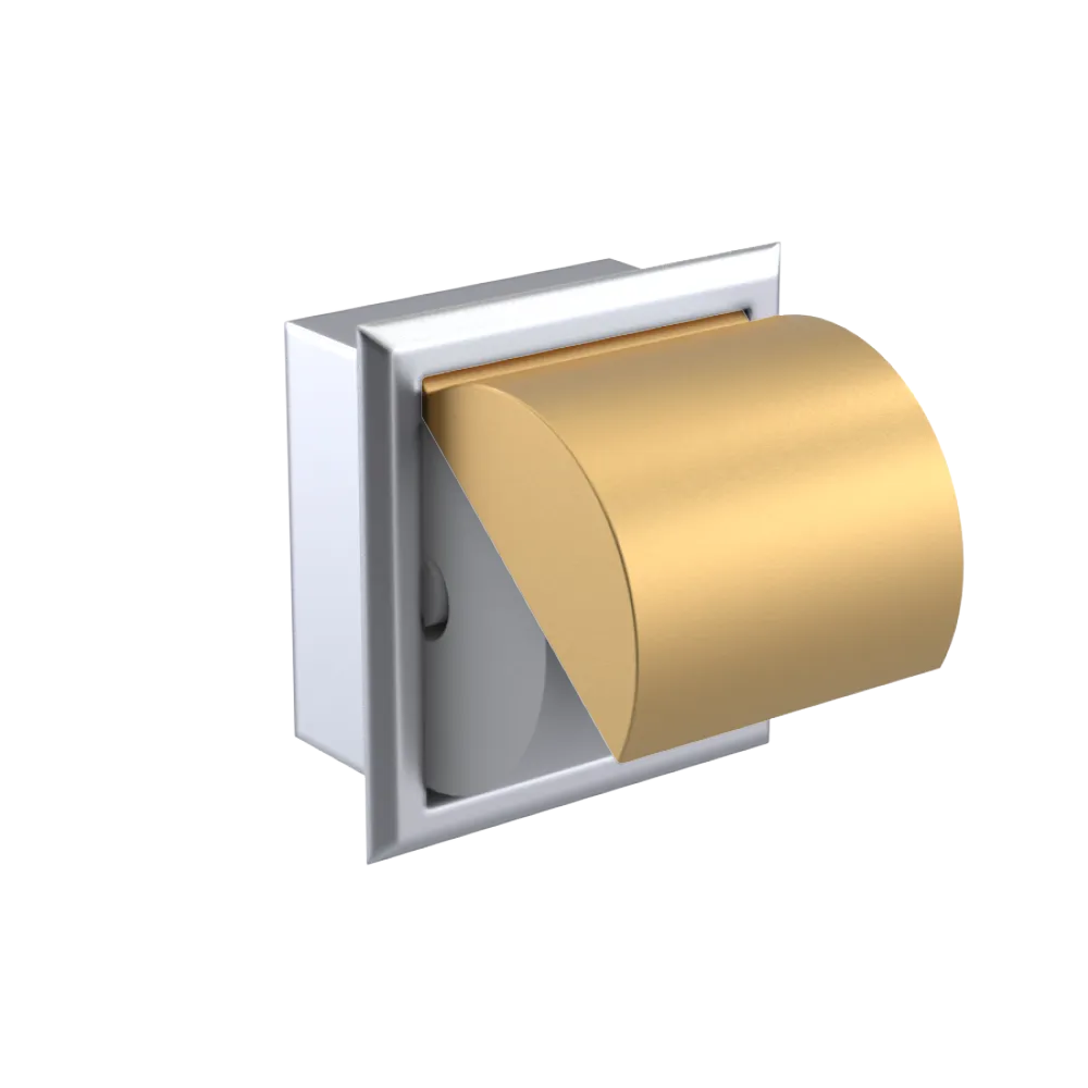 Rubinet RECESSED TOILET PAPER HOLDER Satin Chrome