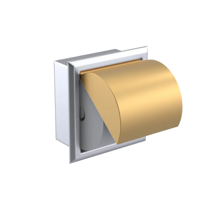 Rubinet RECESSED TOILET PAPER HOLDER Satin Chrome