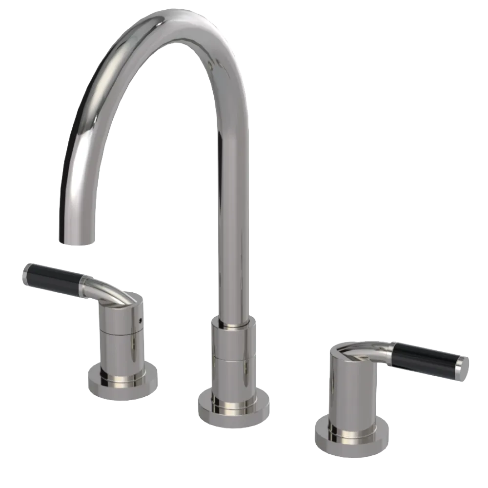Rubinet Widespread Kitchen Set Polished Nickel