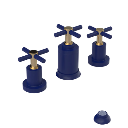 Rubinet Bidet Fitting with Spray, Diverter, and Vacuum Breaker (less drain) Midnight Blue