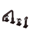 Rubinet Widespread Kitchen Set with Genesis Spout with Hand Spray Oil Rubbed Bronze