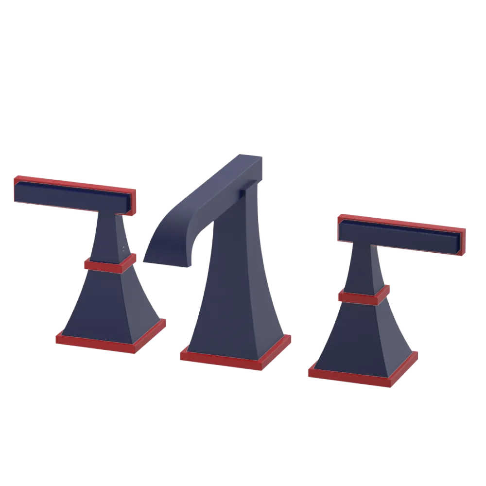 Rubinet Widespread Lav. Set. (less drain) Midnight Blue