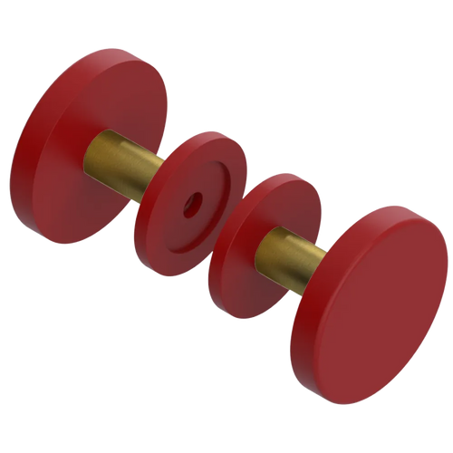 Rubinet Shower Door Knob (set) Maroon