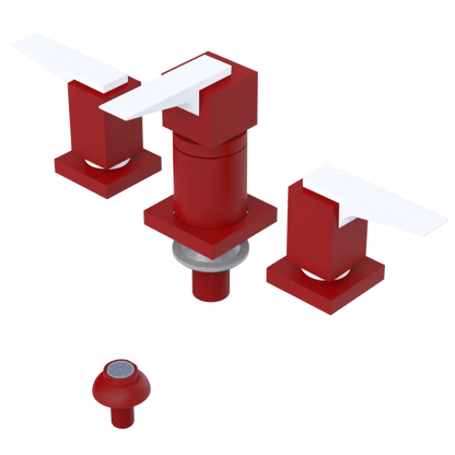 Rubinet Bidet Fitting with Spray, Diverter, and Vacuum Breaker (less drain) Maroon