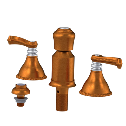 Rubinet Bidet Fitting with Spray, Diverter, and Vacum Breaker (Less Drain) Antique Copper Matt