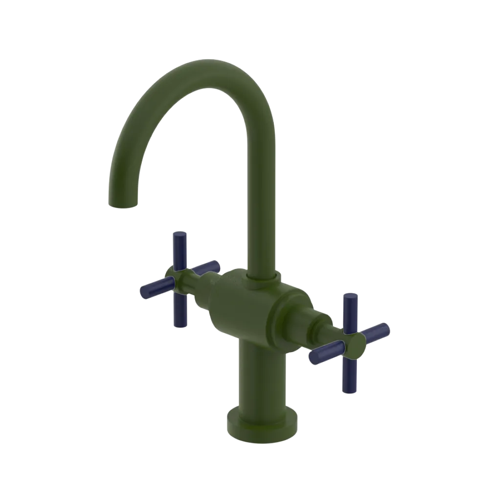 Rubinet Single Hole Dual Handle Lav. Set with LaSalle Spout (less drain) Green Envy