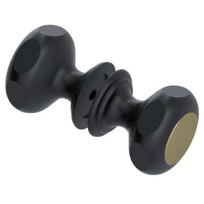 Rubinet Shower Door Knob (set) Matt Black