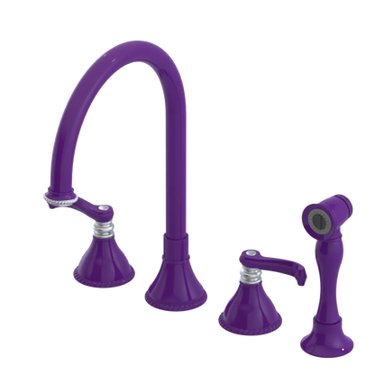 Rubinet Widespread Kitchen Set with Hand Spray Purple Haze