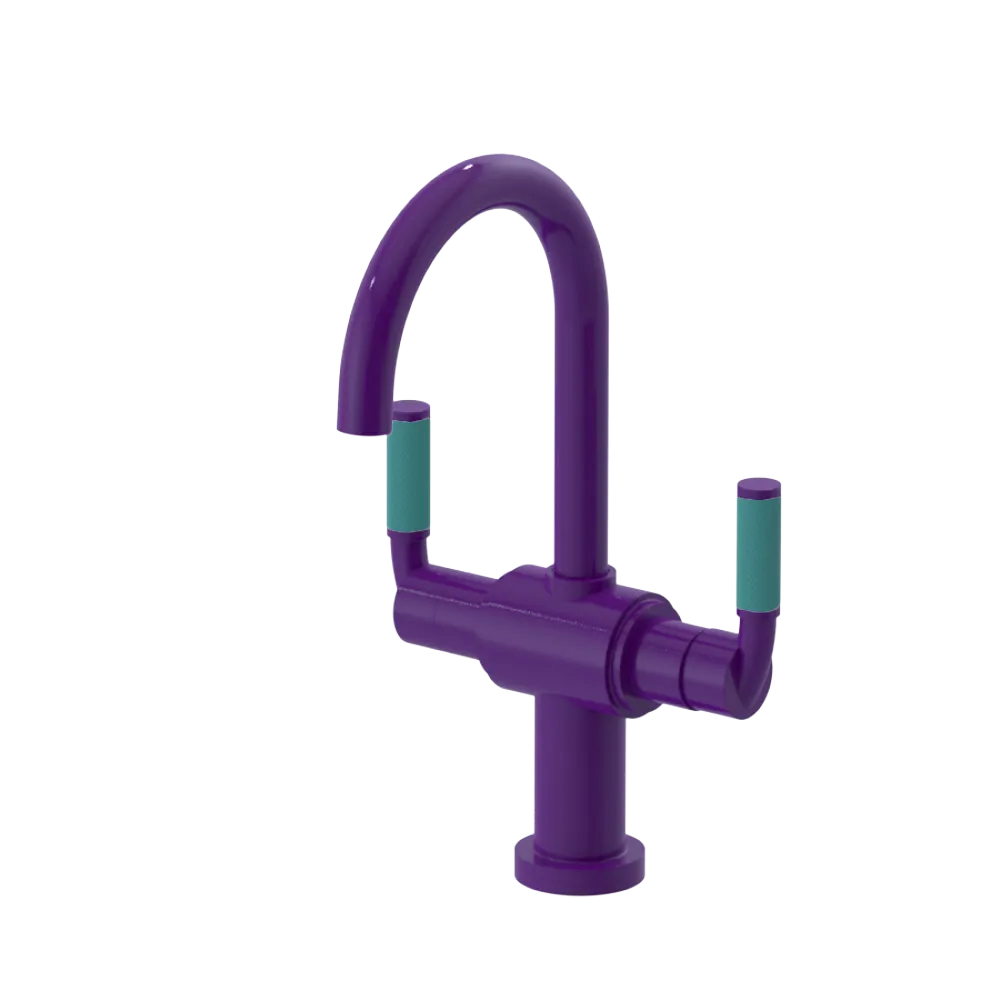 Rubinet Single Hole Dual Handle Lav. Set. (less drain) Purple Haze