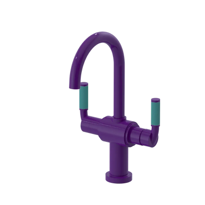 Rubinet Single Hole Dual Handle Lav. Set. (less drain) Purple Haze