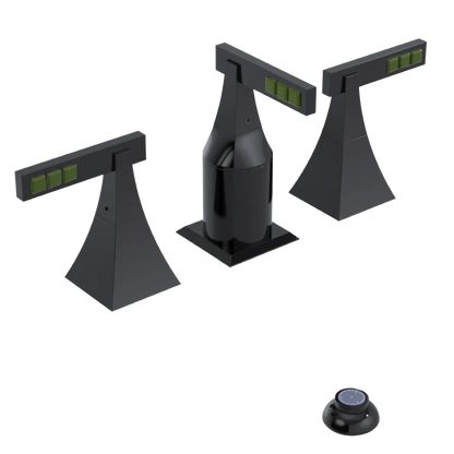 Rubinet Bidet Fitting with Spray, Diverter, and Vacum Breaker (Less Drain) Black