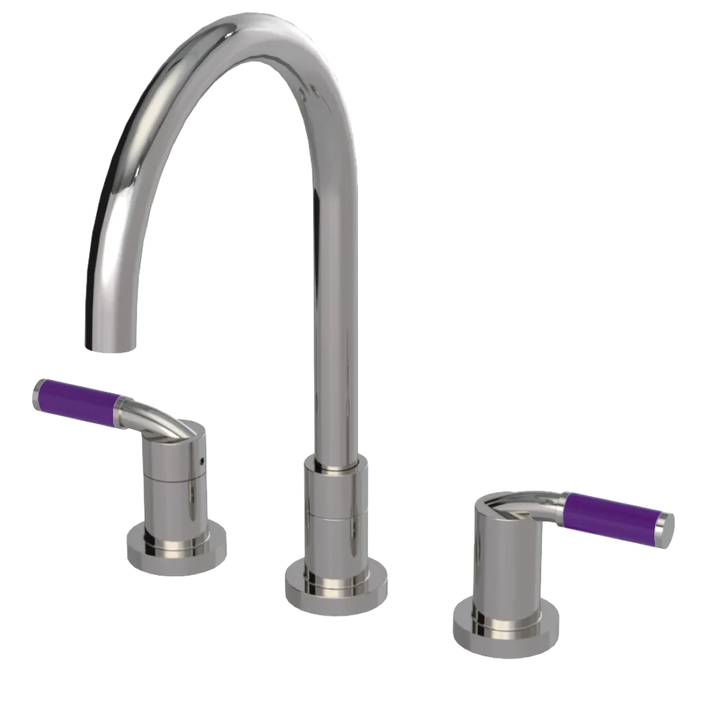 Rubinet Widespread Kitchen Set Polished Nickel