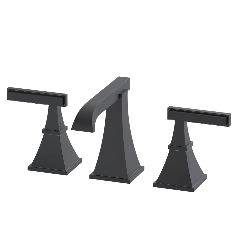 Rubinet Widespread Lav. Set. (less drain) Matt Black