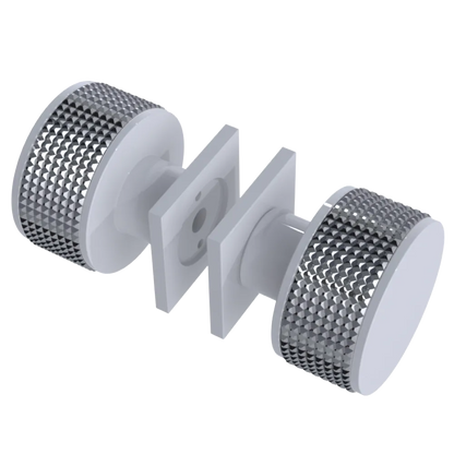 Rubinet Shower Door Knob (set) White