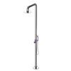 Rubinet Pressure Balance Outdoor Shower with Hand Held Shower & 10" Shower Head - 304 Stainless Steel Polished Nickel