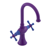 Rubinet Single Hole Dual Handle Lav. Set. (less drain) Purple Haze