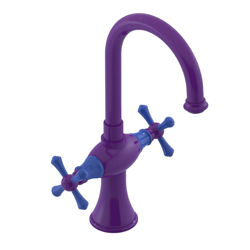 Rubinet Single Hole Dual Handle Lav. Set. (less drain) Purple Haze
