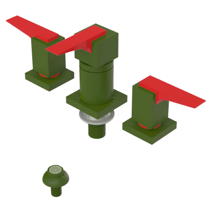 Rubinet Bidet Fitting with Spray, Diverter, and Vacuum Breaker (less drain) Green Envy