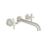 Baril Two handles wall-mounted lavatory faucet, drain not included
